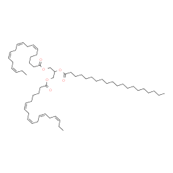 ChemSpider 2D Image | 1,3-Bis[(6Z,9Z,12Z,15Z)-6,9,12,15-octadecatetraenoyloxy]-2-propanyl icosanoate | C59H98O6