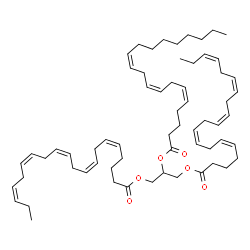 ChemSpider 2D Image | 2-[(5Z,8Z,11Z)-5,8,11-Icosatrienoyloxy]-1,3-propanediyl (5Z,8Z,11Z,14Z,17Z,5'Z,8'Z,11'Z,14'Z,17'Z)bis(-5,8,11,14,17-icosapentaenoate) | C63H96O6