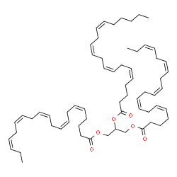 ChemSpider 2D Image | 2-[(5Z,8Z,11Z,14Z)-5,8,11,14-Icosatetraenoyloxy]-1,3-propanediyl (5Z,8Z,11Z,14Z,17Z,5'Z,8'Z,11'Z,14'Z,17'Z)bis(-5,8,11,14,17-icosapentaenoate) | C63H94O6