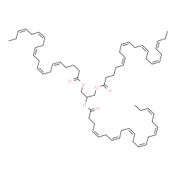 ChemSpider 2D Image | 1,3-Bis[(5Z,8Z,11Z,14Z,17Z)-5,8,11,14,17-icosapentaenoyloxy]-2-propanyl (4Z,7Z,10Z,13Z,16Z,19Z)-4,7,10,13,16,19-docosahexaenoate | C65H94O6
