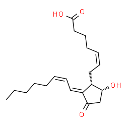 ChemSpider 2D Image | (5Z,8beta,9beta,12E,14Z)-9-Hydroxy-11-oxoprosta-5,12,14-trien-1-oic acid | C20H30O4