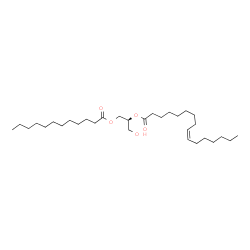 ChemSpider 2D Image | (2S)-1-(Dodecanoyloxy)-3-hydroxy-2-propanyl (9Z)-9-hexadecenoate | C31H58O5