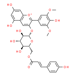 ChemSpider 2D Image | malvidin 3-O-(6-O-(Z)-4-coumaroyl-beta-D-glucoside) | C32H31O14