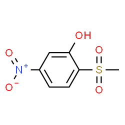 ChemSpider 2D Image | 2-(Methylsulfonyl)-5-nitrophenol | C7H7NO5S
