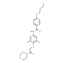 ChemSpider 2D Image | 4-Butoxy-N-{3,5-dimethyl-4-[2-(4-morpholinyl)-2-oxoethoxy]phenyl}benzamide | C25H32N2O5