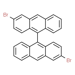 ChemSpider 2D Image | 3,3'-Dibromo-9,9'-bianthracene | C28H16Br2