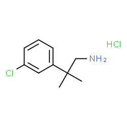 ChemSpider 2D Image | 2-(3-Chlorophenyl)-2-methyl-1-propanamine hydrochloride (1:1) | C10H15Cl2N