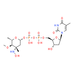 ChemSpider 2D Image | dTDP-N-hydroxy-beta-L-evernosamine | C18H31N3O14P2
