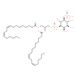 ChemSpider 2D Image | 1,2-dilinoleoyl-sn-glycero-3-phospho-1D-myo-inositol 5-phosphate | C45H80O16P2