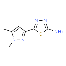 ChemSpider 2D Image | 5-(1,5-Dimethyl-1H-pyrazol-3-yl)-1,3,4-thiadiazol-2-amine | C7H9N5S