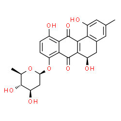 ChemSpider 2D Image | 8-D-Olivosyl-landomycin | C25H24O9