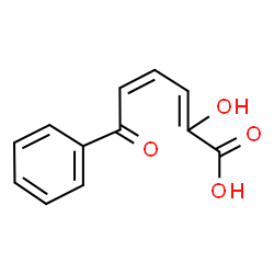 ChemSpider 2D Image | (4Z)-2-Hydroxy-6-oxo-6-phenyl-2,4-hexadienoic acid | C12H10O4