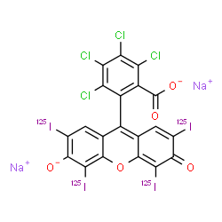 ChemSpider 2D Image | rose bengal (125I) sodium | C20H2Cl4125I4Na2O5