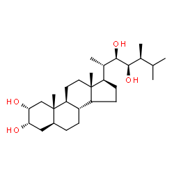 ChemSpider 2D Image | (2alpha,3alpha,5alpha,14xi,22R,23R,24S)-Ergostane-2,3,22,23-tetrol | C28H50O4