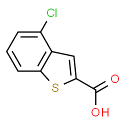 ChemSpider 2D Image | 4-Chloro-1-benzothiophene-2-carboxylic acid | C9H5ClO2S