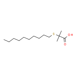 ChemSpider 2D Image | 2-(Decylsulfanyl)-2-methylpropanoic acid | C14H28O2S