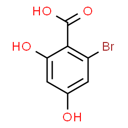 ChemSpider 2D Image | 2-Bromo-4,6-dihydroxybenzoic acid | C7H5BrO4