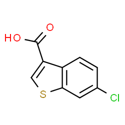 ChemSpider 2D Image | 6-Chloro-1-benzothiophene-3-carboxylic acid | C9H5ClO2S