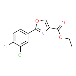 ChemSpider 2D Image | Ethyl 2-(3,4-dichlorophenyl)-1,3-oxazole-4-carboxylate | C12H9Cl2NO3