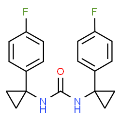 ChemSpider 2D Image | 1,3-Bis[1-(4-fluorophenyl)cyclopropyl]urea | C19H18F2N2O