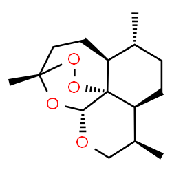 ChemSpider 2D Image | (1S,4S,5R,8S,9R,12R,13R)-1,5,9-Trimethyl-11,14,15,16-tetraoxatetracyclo[10.3.1.0~4,13~.0~8,13~]hexadecane | C15H24O4