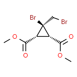 ChemSpider 2D Image | Dimethyl (1R,2S,3s)-3-bromo-3-(bromomethyl)-1,2-cyclopropanedicarboxylate | C8H10Br2O4