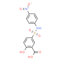 ChemSpider 2D Image | 2-Hydroxy-5-(4-nitro-phenylsulfamoyl)-benzoic acid | C13H10N2O7S