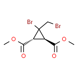 ChemSpider 2D Image | Dimethyl (1R,2R)-3-bromo-3-(bromomethyl)-1,2-cyclopropanedicarboxylate | C8H10Br2O4