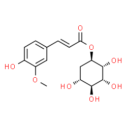 ChemSpider 2D Image | (1R,2R,3R,4S,5R)-2,3,4,5-Tetrahydroxycyclohexyl (2E)-3-(4-hydroxy-3-methoxyphenyl)acrylate | C16H20O8