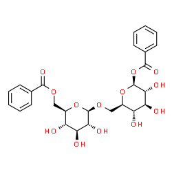 ChemSpider 2D Image | 1-O-Benzoyl-6-O-(6-O-benzoyl-beta-D-glucopyranosyl)-beta-D-glucopyranose | C26H30O13