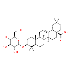 ChemSpider 2D Image | (3beta)-3-(D-Glucopyranosyloxy)olean-12-en-28-oic acid | C36H58O8