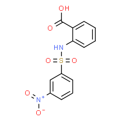 ChemSpider 2D Image | 2-{[(3-Nitrophenyl)sulfonyl]amino}benzoic acid | C13H10N2O6S