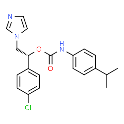 ChemSpider 2D Image | (1R)-1-(4-Chlorophenyl)-2-(1H-imidazol-1-yl)ethyl (4-isopropylphenyl)carbamate | C21H22ClN3O2