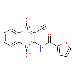 ChemSpider 2D Image | N-(3-Cyano-1,4-dioxido-2-quinoxalinyl)-2-furamide | C14H8N4O4