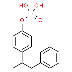 ChemSpider 2D Image | 4-(1-Phenyl-2-propanyl)phenyl dihydrogen phosphate | C15H17O4P