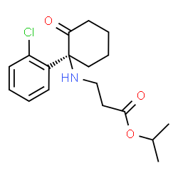 ChemSpider 2D Image | Isopropyl N-[(1S)-1-(2-chlorophenyl)-2-oxocyclohexyl]-beta-alaninate | C18H24ClNO3