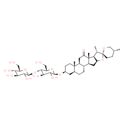 ChemSpider 2D Image | (3beta,5alpha,25R)-12-Oxospirostan-3-yl 4-O-alpha-L-gulopyranosyl-alpha-L-gulopyranoside | C39H62O14
