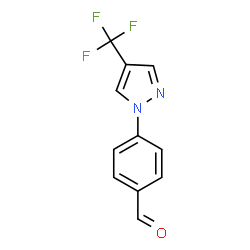 ChemSpider 2D Image | 4-[4-(Trifluoromethyl)-1H-pyrazol-1-yl]benzaldehyde | C11H7F3N2O