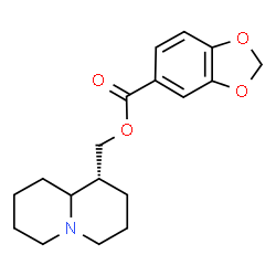 ChemSpider 2D Image | (1R)-Octahydro-2H-quinolizin-1-ylmethyl 1,3-benzodioxole-5-carboxylate | C18H23NO4