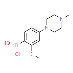 ChemSpider 2D Image | [2-Methoxy-4-(4-methyl-1-piperazinyl)phenyl]boronic acid | C12H19BN2O3
