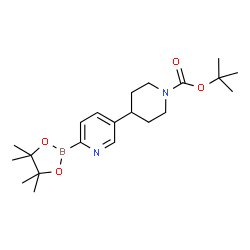 ChemSpider 2D Image | 2-Methyl-2-propanyl 4-[6-(4,4,5,5-tetramethyl-1,3,2-dioxaborolan-2-yl)-3-pyridinyl]-1-piperidinecarboxylate | C21H33BN2O4