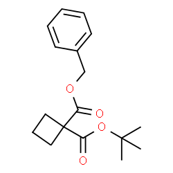 ChemSpider 2D Image | 1-Benzyl 1-(2-methyl-2-propanyl) 1,1-cyclobutanedicarboxylate | C17H22O4