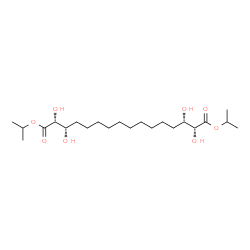 ChemSpider 2D Image | Diisopropyl (2R,3S,14S,15R)-2,3,14,15-tetrahydroxyhexadecanedioate | C22H42O8
