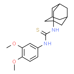 ChemSpider 2D Image | 1-Adamantan-1-yl-3-(3,4-dimethoxyphenyl)thiourea | C19H26N2O2S