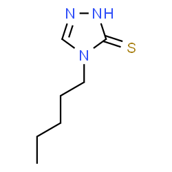 ChemSpider 2D Image | 4-pentyl-4H-1,2,4-triazole-3-thiol | C7H13N3S