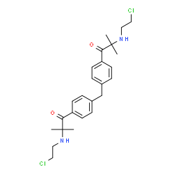 ChemSpider 2D Image | 1,1'-(Methylenedi-4,1-phenylene)bis{2-[(2-chloroethyl)amino]-2-methyl-1-propanone} | C25H32Cl2N2O2
