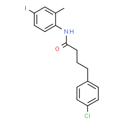 ChemSpider 2D Image | 4-(4-Chlorophenyl)-N-(4-iodo-2-methylphenyl)butanamide | C17H17ClINO
