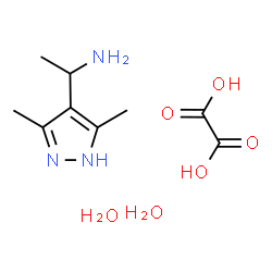 ChemSpider 2D Image | 1-(3,5-Dimethyl-1H-pyrazol-4-yl)ethanamine ethanedioate hydrate (1:1:2) | C9H19N3O6