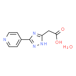 ChemSpider 2D Image | [5-(pyridin-4-yl)-4H-1,2,4-triazol-3-yl]acetic acid hydrate | C9H10N4O3
