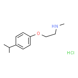 ChemSpider 2D Image | [2-(4-ISOPROPYLPHENOXY)ETHYL](METHYL)AMINE HYDROCHLORIDE | C12H20ClNO